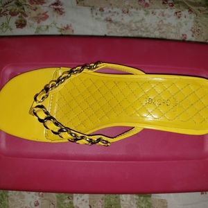 Gold and yellow sandal